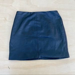 Faux Leather Black Mini Skirt